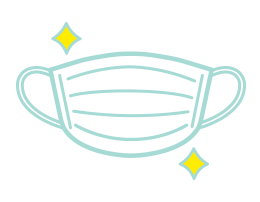 職員の標準感染予防、換気の実施