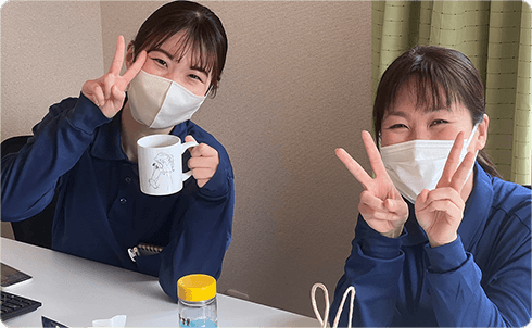 お昼休憩、午後に向けて英気を養います。